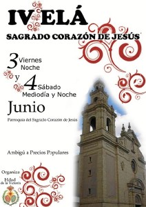 Cartel de la IV Velá Sagrado Corazón de Jesús. 