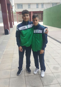 Rosendo Laíno y Francisco García, representantes del Club Huelva TSV en Coimbra.