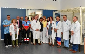 Un momento de la inauguración del nuevo centro de Salud de Cumbres Mayores.