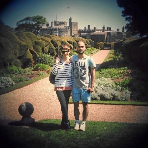 Visitando el Walmer Castle en Deal (Kent) con mi novia Amy.