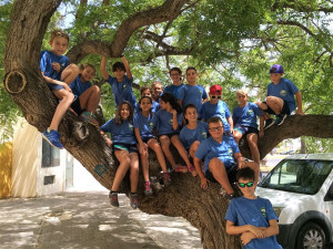 Los chicos del equipo onubense en el Campeonato de Andalucía de jóvenes nadadores.