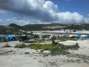 Desde el campamento pueden ver la frontera con Turquía.