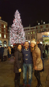 Navidad en Covent Garden con dos amigas de Huelva que fueron de visita.