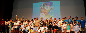 Foto de familia de los deportista isleños en la Gala del Deporte.