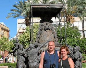 Storme y Belgrado, pareja belga que ha disfrutado durante dos días de los encantos de Huelva.