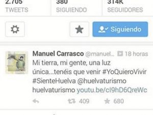 Perfil de Manuel Carrasco en Twitter. 