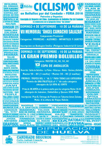 Cartel de la prueba ciclista que se celebra en Bollullos el 11 de septiembre.