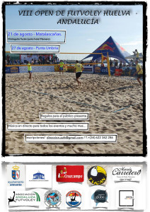 Cartel anunciador del torneo de futvoley que se celebrará en Matalascañas y en Punta Umbría.