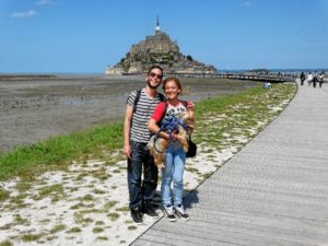 En una visita al Mont Saint Michel, en la Normandía francesa.