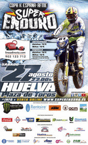 Cartel de la prueba de Superenduro que se celebrará en Huelva.