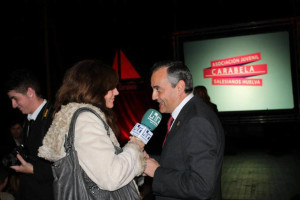 Durante la gala de 25 aniversario de la A.J. Carabela.