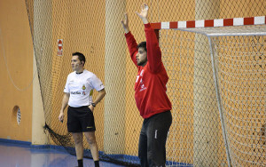 Emilio Guerrero, durante un partido del Pedro Alonso Niño.