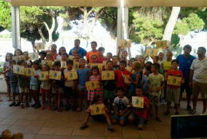 Participantes en los cursos impartidos por el Club Deportivo Náutico de Punta Umbría este verano.