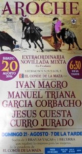 Cartel de los festejos taurinos. 