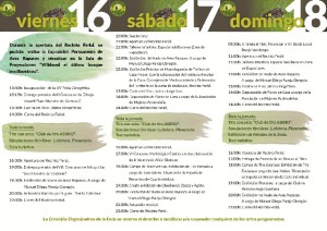 Programa de actividades de la Feria. 