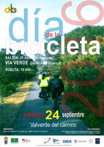 Cartel del Día de la Bicicleta 2016 en Valverde.