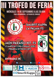 Cartel del III Trofeo de Feria de fútbol sala que se disputa en La Palma este miércoles.