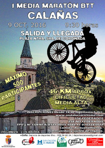 Cartel de la prueba ciclista que tendrá lugar en Calañas este domingo.