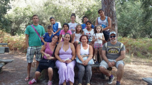 Algunas de las familias que han disfrutado este año de unas vacaciones en Doñana.