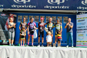 Podio de la prueba ciclista celebrada en La Palma.