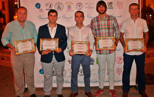 Los cinco principales premiados en la Gala.