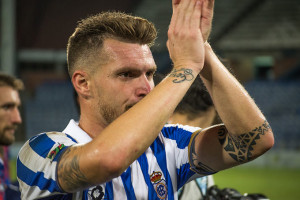 Iván Aguilar debutó con la camiseta del Recre. / Foto: Pablo Sayago.