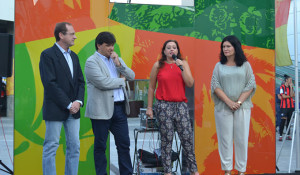 Un momento del acto de presentación del Fundación Cajasol Sporting.