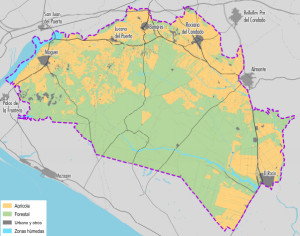 Suelos agricolas y forestales conforme al mapa de usos de suelos de 2004