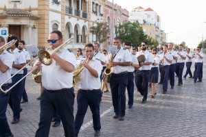 Una de las bandas de músicas que participan en las fiestas.