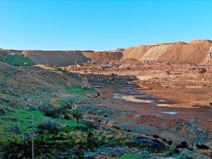 Vista de la zona minera de Riotinto.