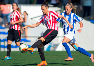 Las onubenses ya plantaron cara al campeón de Liga en el partido disputado en Huelva. / Foto: www.lfp.es.