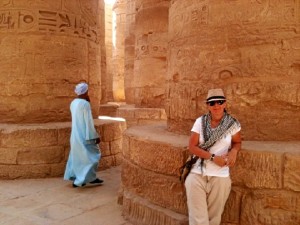 Inés García se unió al proyecto en Luxor en el año 2010. En la imagen,en el Templo de Karnak. 