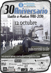 Cartel de una de las pruebas emblemáticas en el calendario deportivo de Huelva.