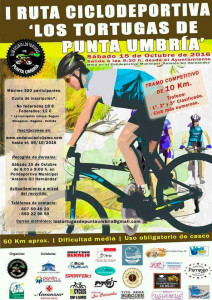 Cartel anunciador de la prueba cicloturista, con tramo competitivo, que tendrá lugar en Punta Umbría.