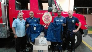 Parte del material ha sido distribuido en el Parque de Bomberos del distrito de Santo Domingo Este.