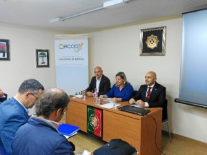 Un momento de la presentación de la Delegación de AECOP en Huelva.