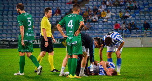 Afortunadamente Iván Aguilar no está lesionado y podrá jugar el miércoles. / Foto: Pablo Sayago.