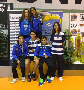 Componentes del equipo de Huelva en el torneo celebrado en Arjonilla.