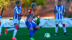 Las sportinguistas aguantaron el tipo una hora ante el Atlético de Madrid. / Foto: www.lfp.es.