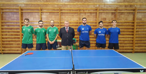 Protagonistas del partido entre el Maristashuelva y el Helios de Zaragoza.