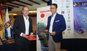 Un momento del acto de presentación de la Regata Oceánica en Santa Cruz de Tenerife.