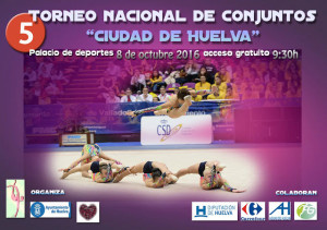 Cartel del torneo de gimnasia rítmica que se celebra en Huelva este sábado.