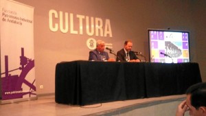 Un momento de la intervención dEL presidente de la FOE, José Luis García-Palacios Álvarez, en “I Congreso Internacional de Patrimonio Industrial y de la Obra Pública”. 