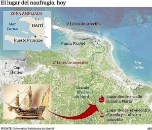 Infograbado de la Universidad Politécnica de Madrid señalizando donde apareció el Ancla. / Foto: Rafael Muñoz.