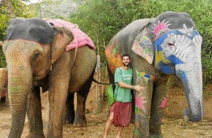 En jaipur, India, en un centro de cuidado de elefantes.