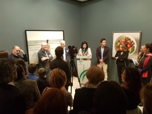 Inauguración de la exposición de Antonio Cazorla en el Museo de Huelva.