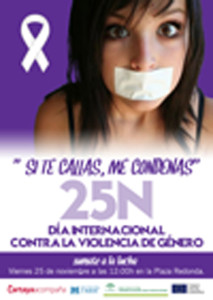 Cartel del Día Internacional Contra la Violencia de Género.