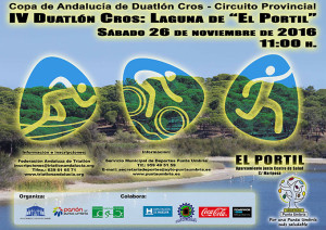 Cartel de la prueba deportiva que tendrá lugar en El Portil el 26 de noviembre.