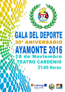 Cartel de la Gala del Deporte en Ayamonte que tendrá lugar el 18 de noviembre.