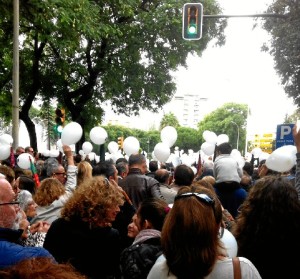 Otro momento de la manifestación.